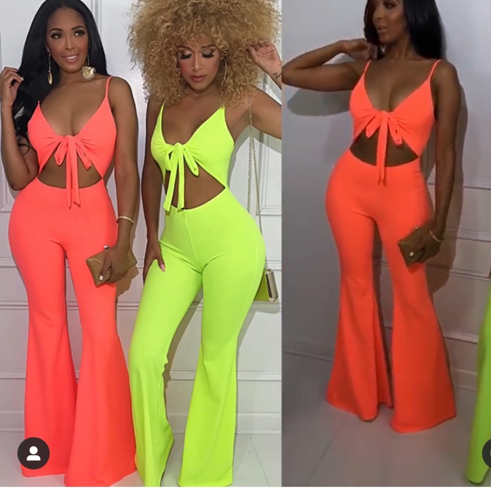 The same jumpsuit in PINK